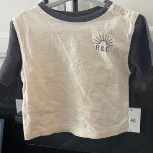 Rylee + Cru Keep Shining short sleeve contrast tee size 6-12M